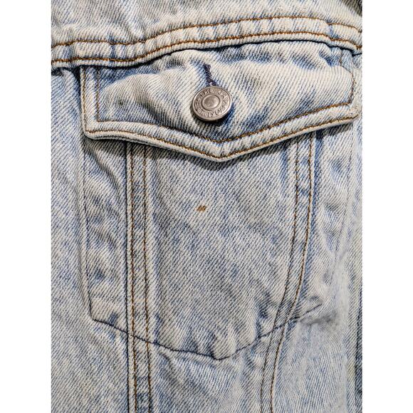 Vintage GAP Denim Jacket XL Oversized Light Wash Distressed - Picture 3 of 8